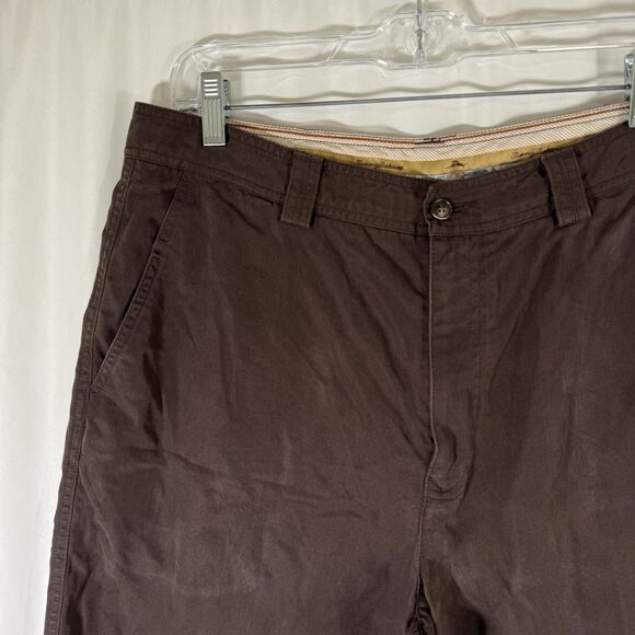 Tommy Bahama Shorts Men's 34 Brown Tencel Lyocell Pockets Button Zip - Picture 2 of 7
